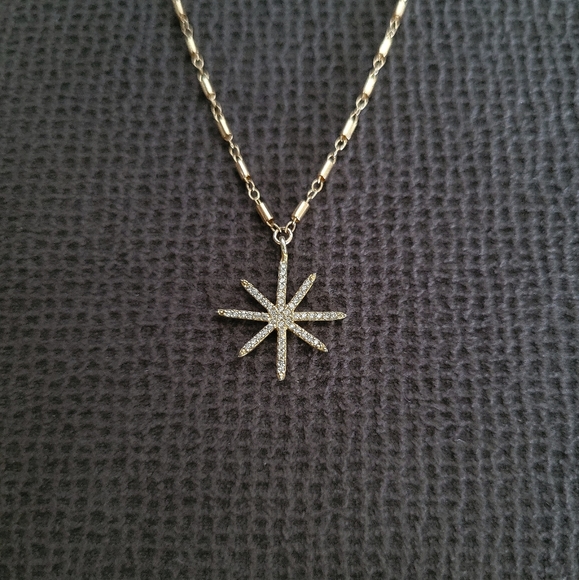Gold💛 Filled Link Bar Chain⛓️ with Star⭐ Pendant - Picture 2 of 15